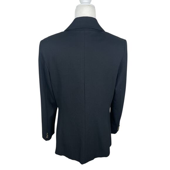 Neiman Marcus Double Breasted Blazer Stretch Black Women's 10 Classic Academia - Picture 7 of 15